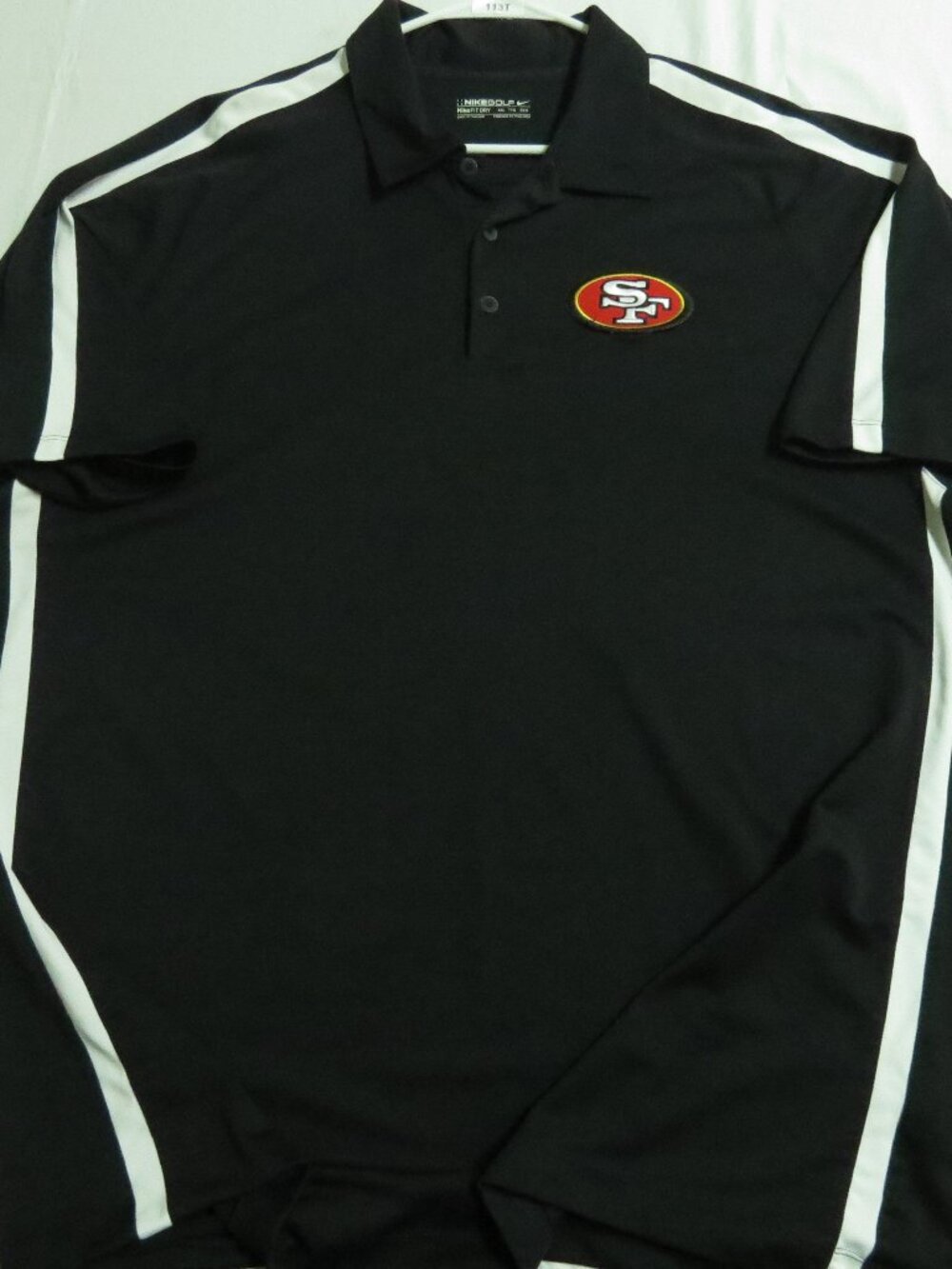 2XL 49ERS Black Nike Dri-FIT Men's db #113T Polo Shirt